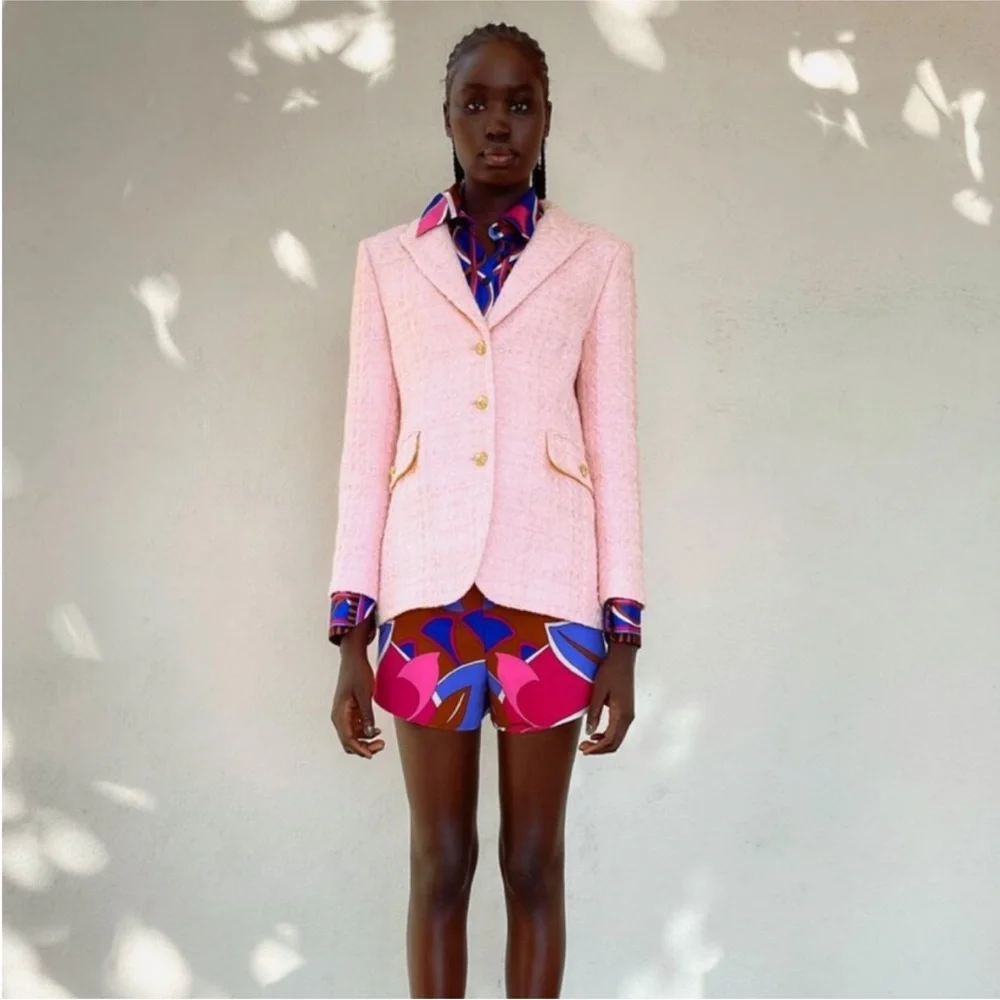 Tweed Pink blazer Zara - Picture 3 of 9